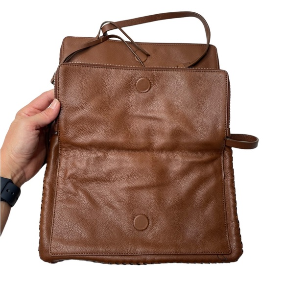 Allsaints | Club Crossbody Bag in Brown Leather - Picture 8 of 12